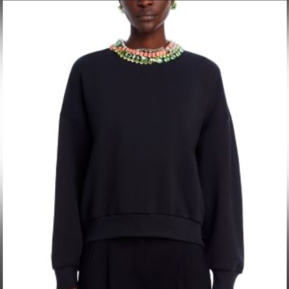 cinq a sept Tops - Cinq a Sept Lilliana Chunky Rhinestone Sweatshirt